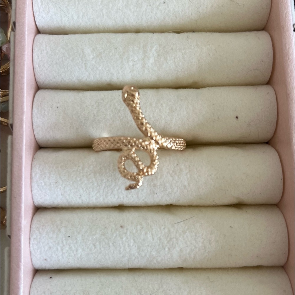 gold snake ring